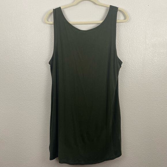 LOGO by Lori Goldstein Olive Rayon Tank - Picture 4 of 10